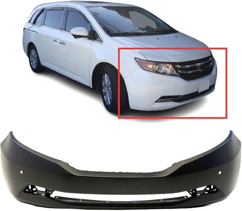 FitParts Compatible With Front Bumper Cover 2011-2017 Honda Odyssey EX EX-L LX. New, Primed and Ready for Paint. W/Fog Light Holes. HO1000295 04711TK8A81ZZ in Saudi Arabia