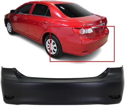FitParts متوافق مع غطاء المصد الخلفي 2011 2012 2013 Toyota Corolla Sedan 11 12 13. جديد، مُجهز وجاهز للطلاء. بدون فتحات سبويلر. بنيت اليابان. TO1100294 5215912941 in Saudi Arabia