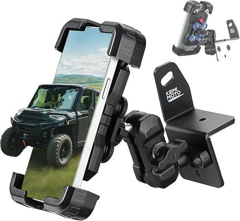 KEMIMOTO Phone Mount Holder Compatible with Polaris Ranger 1000 XP/Crew XP, Air Cushion Shockproof-One Touch Lock & 360° Rotation & Aluminum Base, Fits 4.7" - 7.0" Phones Accessories in Saudi Arabia