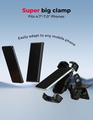 KEMIMOTO Phone Mount Holder Compatible with Polaris Ranger 1000 XP/Crew XP, Air Cushion Shockproof-One Touch Lock & 360° Rotation & Aluminum Base, Fits 4.7" - 7.0" Phones Accessories in Saudi Arabia