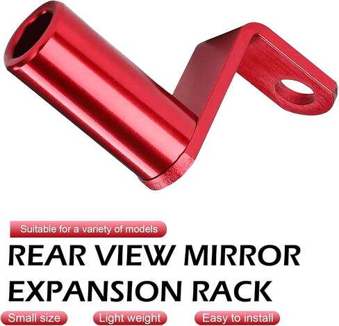 Motorcycle Conversion Bracket, Aluminum Alloy Bike Handlebar Rearview Mirror Extension Rod Bracket, Universal for Bicycle Motorcycle (Black) in Saudi Arabia