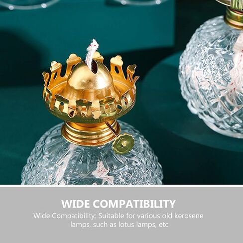 Oil Lamp Replacement Burner 2pcs Wick Oil Kerosene Lamp Chimney Holder Oil Lamp Replacement Part for Hurricane Lamps Vintage Kerosene Lamp in Saudi Arabia