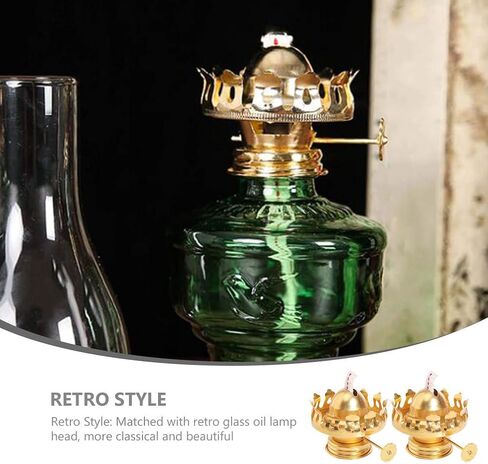 Oil Lamp Replacement Burner 2pcs Wick Oil Kerosene Lamp Chimney Holder Oil Lamp Replacement Part for Hurricane Lamps Vintage Kerosene Lamp in Saudi Arabia