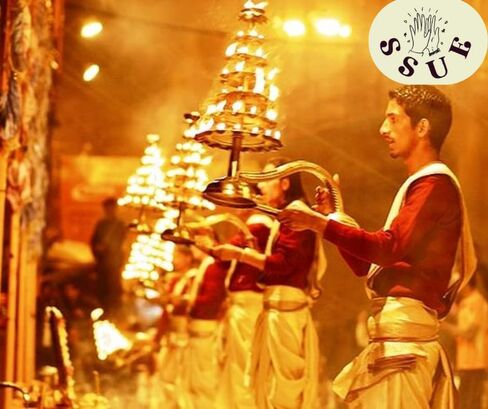 مصباح زيتي من النحاس Panchmukhi Deepak Aarti Pooja Puja Five Face Jyoti Diya مع ملحق مقبض للإيجابية والنجاح والصحة والثروة وعبادة المعبد الديني/هدية مهرجان ديوالي ماندير (6 بوصات) in Saudi Arabia