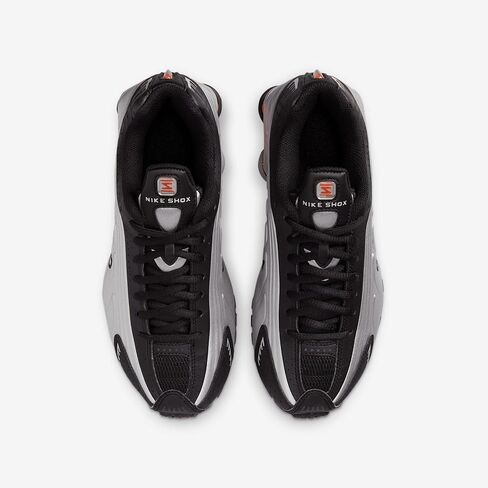 Nike Shox R4 Big Kids' Shoes (CW2626-005, Metallic Silver/Black/Picante Red/Metallic Silver) in Saudi Arabia