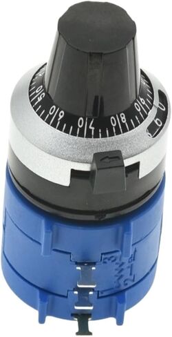 3590S-2 3590S Series Precision Multiturn Potentiometer 10 Ring Adjustable Resistor+1PCS Turns Counting Dial Rotary 6.35mm Knob(500 Ohm) in Saudi Arabia