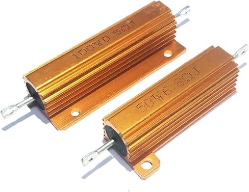 Aluminum Power Metal Shell Case Wirewound Resistor 50W 100W 0.01R~100K 1 3 4 6 8 10 20 200 500 1K 10K Ohm RX24 Resistance(50W-30 Ohm) in Saudi Arabia