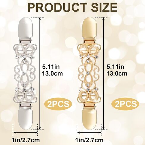 Joez Wonderful 4 Pcs Dress Clips Back Cinch, Alloy Vintage Waist Cincher Clip, Retro Cardigan Tightener, Hat Dress Shirt Shawl Cardigan Clips for Women in Saudi Arabia