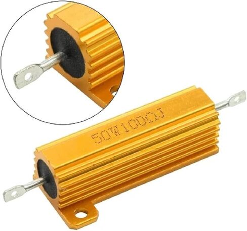Aluminum Power Metal Shell Case Wirewound Resistor 50W 100W 0.01R~100K 1 3 4 6 8 10 20 200 500 1K 10K Ohm RX24 Resistance(50W-30 Ohm) in Saudi Arabia