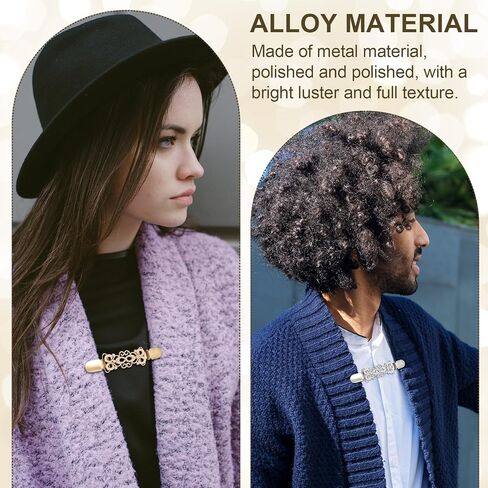 Joez Wonderful 4 Pcs Dress Clips Back Cinch, Alloy Vintage Waist Cincher Clip, Retro Cardigan Tightener, Hat Dress Shirt Shawl Cardigan Clips for Women in Saudi Arabia