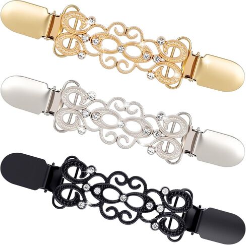 Joez Wonderful 4 Pcs Dress Clips Back Cinch, Alloy Vintage Waist Cincher Clip, Retro Cardigan Tightener, Hat Dress Shirt Shawl Cardigan Clips for Women in Saudi Arabia