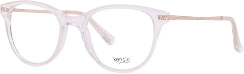 kensie Haute Eyeglasses Women's Crystal Clear Full Rim Round Shape 49mm in Saudi Arabia