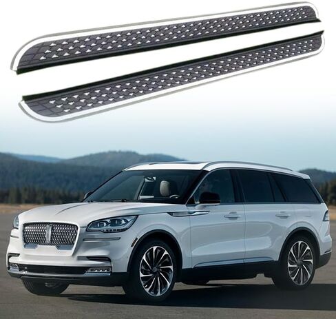 2pc Fixed Running Board Side Step Nerf Bar for Lincoln Aviator 2020-2025. in Saudi Arabia