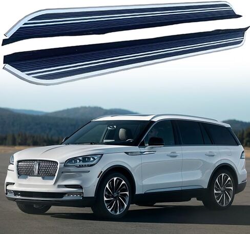 2 قطعة لوحة تشغيل ثابتة ذات خطوة جانبية Nerf Bar لسيارة Lincoln Aviator 2020-2025. in Saudi Arabia