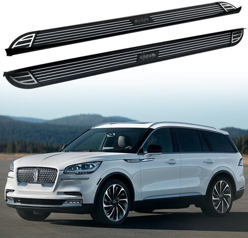 2 قطعة لوحة تشغيل ثابتة ذات خطوة جانبية Nerf Bar لسيارة Lincoln Aviator 2020-2025. in Saudi Arabia