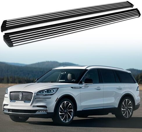 2 قطعة لوحة تشغيل ثابتة ذات خطوة جانبية Nerf Bar لسيارة Lincoln Aviator 2020-2025. in Saudi Arabia