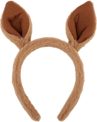 Kangaroo Headband Cute Ears Hairband Animal Headpiece Makeup Head Band Costumes Accessories Hair Styling Caps Brown Wrap for Washing Face Spa Cosplay Fits All Head Sizes in Saudi Arabia