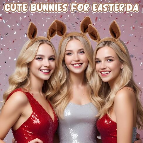 Kangaroo Headband Cute Ears Hairband Animal Headpiece Makeup Head Band Costumes Accessories Hair Styling Caps Brown Wrap for Washing Face Spa Cosplay Fits All Head Sizes in Saudi Arabia