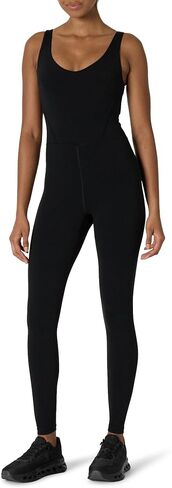 بذلة طماق نسائية من Amazon Essentials Active Formflex ناعمة قطعة واحدة كاملة الطول مع حمالة صدر مدمجة in Saudi Arabia