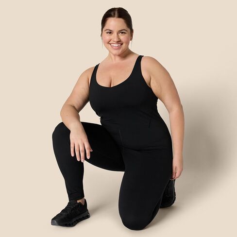 بذلة طماق نسائية من Amazon Essentials Active Formflex ناعمة قطعة واحدة كاملة الطول مع حمالة صدر مدمجة in Saudi Arabia