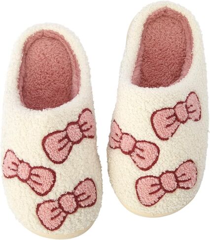Women’s Plush Indoor House Slippers with Memory Foam, Warm Cozy Winter Home Shoes, Non Slip Comfy Bedroom Footwear in Saudi Arabia