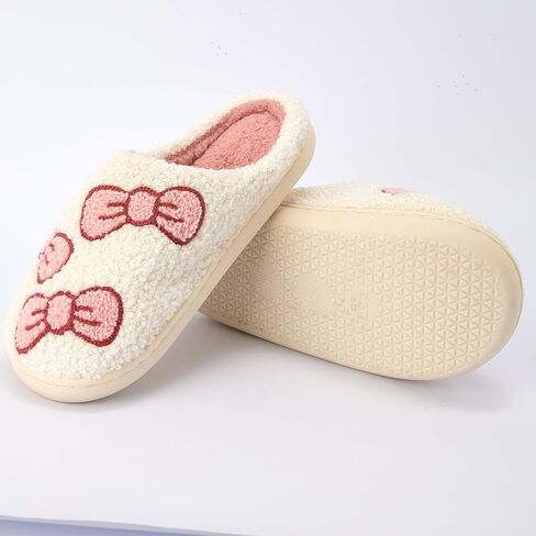Women’s Plush Indoor House Slippers with Memory Foam, Warm Cozy Winter Home Shoes, Non Slip Comfy Bedroom Footwear in Saudi Arabia