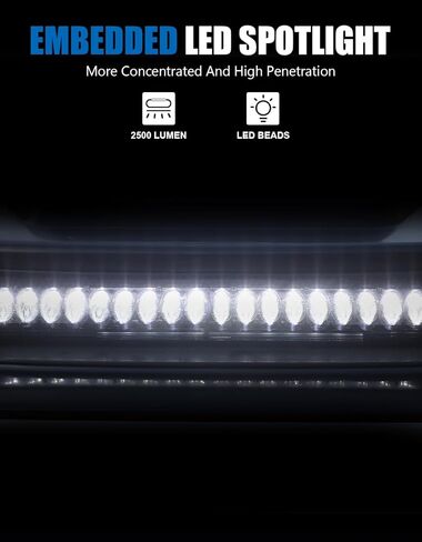 غطاء محرك السيارة الرياضي UTV مع كشاف LED لـ Kawasaki Mule Pro، غطاء غطاء أمامي أسود مع مجموعة إضاءة مساعدة لملحقات Kawasaki Mule Pro FXT DXT DX FX 2015-2025 in Kuwait