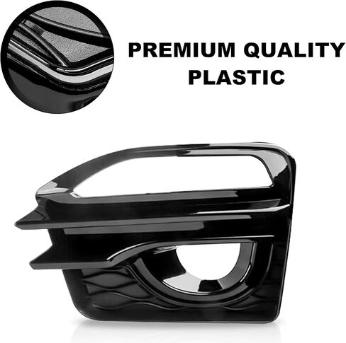 PartsFlow For 2014 2015 2016 2017 Infiniti Q50 Sport Front Black Pair Fog Light Cover Left & Right Side LH & RH in Saudi Arabia