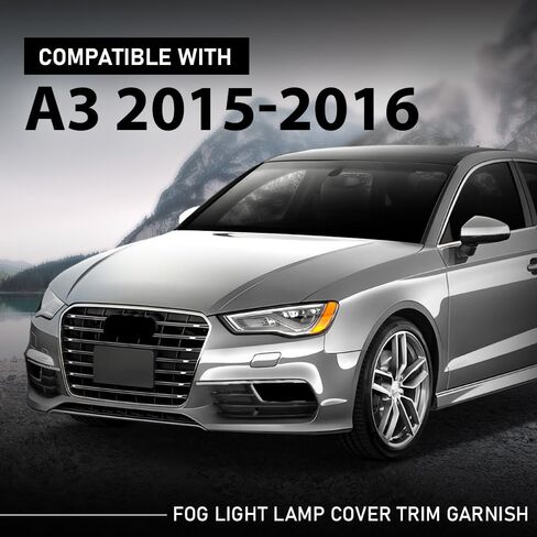 G-PLUS غطاء مصباح الضباب الخفيف زوج متوافق مع Audi A3/A3 Quattro 2015-2016 8V5807682A9B9 in Saudi Arabia