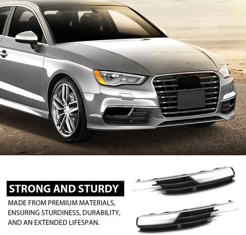 G-PLUS غطاء مصباح الضباب الخفيف زوج متوافق مع Audi A3/A3 Quattro 2015-2016 8V5807682A9B9 in Saudi Arabia