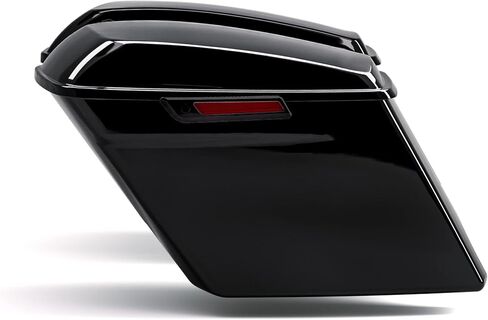 TCT-MOTORPARTS حقائب سرج ممتدة مقاس 5 بوصات باللون الأسود الزاهي ونظام حاجز خلفي لدراجة Harley Touring 2014-2024 Road King in Saudi Arabia
