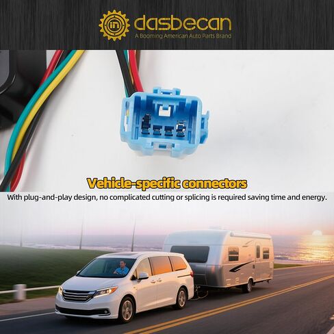 مجموعة أسلاك المقطورة Dasbecan 56382 متوافقة مع Honda Odyssey 2018-2025 مجموعة أسلاك سحب موصل 4 دبابيس in Saudi Arabia