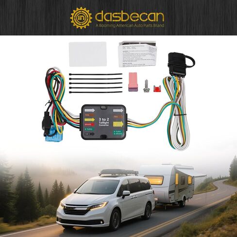 مجموعة أسلاك المقطورة Dasbecan 56382 متوافقة مع Honda Odyssey 2018-2025 مجموعة أسلاك سحب موصل 4 دبابيس in Saudi Arabia
