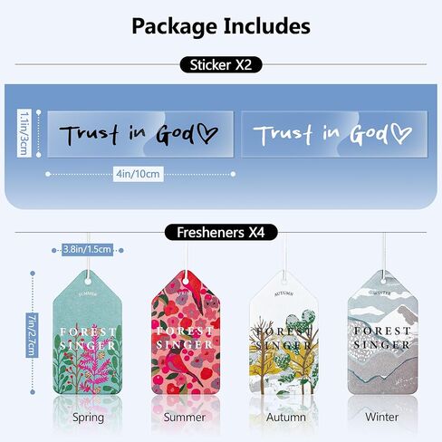 ملصق مرآة آمن I Love You Drive من الفينيل، ملصقات وشارات من الفينيل لمرآة الرؤية الخلفية مع 4 قطع من معطر هواء السيارة الورقي المعلق، وإكسسوارات المرآة والديكور للنساء والرجال in Kuwait