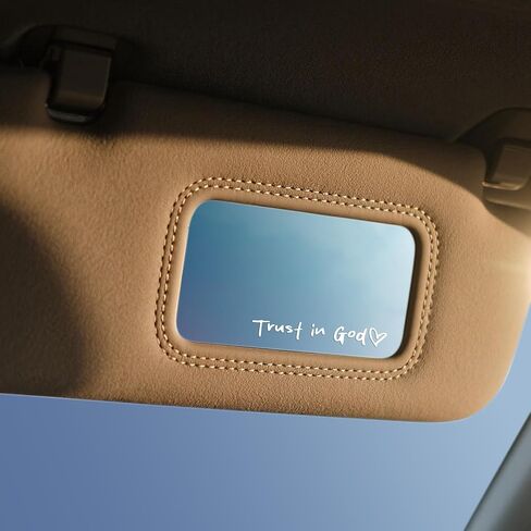 ملصق مرآة آمن I Love You Drive من الفينيل، ملصقات وشارات من الفينيل لمرآة الرؤية الخلفية مع 4 قطع من معطر هواء السيارة الورقي المعلق، وإكسسوارات المرآة والديكور للنساء والرجال in Kuwait