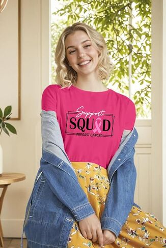 Breast Cancer Shirts for Women Pink Ribbon Breast Cancer Awareness T-Shirt Cancer Care Gifts Cancer Survivor Tee Tops in Saudi Arabia