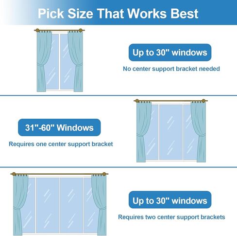 4 Pcs No Drill Curtain Rod Bracket, Adjustable Metal Heavy Duty Curtain Rod, Quick Hang No Damage Screwless Curtains Rods Brackets for Home Window and Door Frame in Saudi Arabia