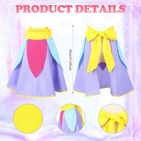 3 Pcs Halloween Princess Beauty Movie Costume Castle Steward Costume Accessories Set Apron Beret Hat with Gloves for Women Cosplay Party in Saudi Arabia