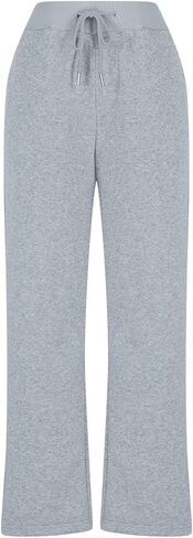 Trousers Pants for Women 2025 Fall Split Hem Wide Leg Lounge Pants Plain High Waisted Casual Sweatpants with Pockets in Saudi Arabia