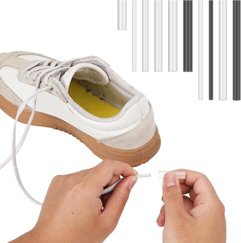 78pcs Shoelace Tips Repair Tool Set, Plastic Shoe Lace Ends Tips Clear Heat Shrink Shoelaces Accessory Shoelace Shortening Tools for Repairing and Shortening in Saudi Arabia