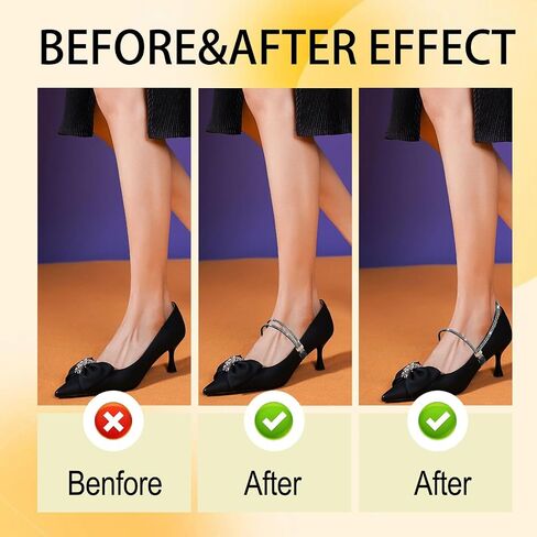 6 Pairs Shoe Straps for Heels, Adjustable Elastic Ankle Straps for High Heel Shoes and Sandals, Anti Loose Replacement Bands for Women, Secure Fit for Daily Wear, Office Weddings and Parties in Saudi Arabia