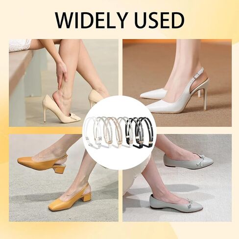 6 Pairs Shoe Straps for Heels, Adjustable Elastic Ankle Straps for High Heel Shoes and Sandals, Anti Loose Replacement Bands for Women, Secure Fit for Daily Wear, Office Weddings and Parties in Saudi Arabia