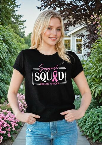 Breast Cancer Shirts for Women Pink Ribbon Breast Cancer Awareness T-Shirt Cancer Care Gifts Cancer Survivor Tee Tops in Saudi Arabia