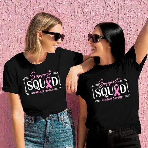 Breast Cancer Shirts for Women Pink Ribbon Breast Cancer Awareness T-Shirt Cancer Care Gifts Cancer Survivor Tee Tops in Saudi Arabia