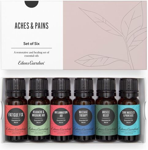 Edens Garden Top Essential Oils 6 Set – 100% Pure Therapeutic Grade, Undiluted: Lavender, Peppermint, Eucalyptus, Tea Tree, Lemongrass, Sweet Orange – Aromatherapy Oil for Diffusers, 10 ml/ 6 Pack in Saudi Arabia