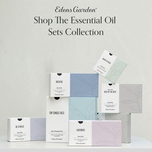 Edens Garden Top Essential Oils 6 Set – 100% Pure Therapeutic Grade, Undiluted: Lavender, Peppermint, Eucalyptus, Tea Tree, Lemongrass, Sweet Orange – Aromatherapy Oil for Diffusers, 10 ml/ 6 Pack in Saudi Arabia