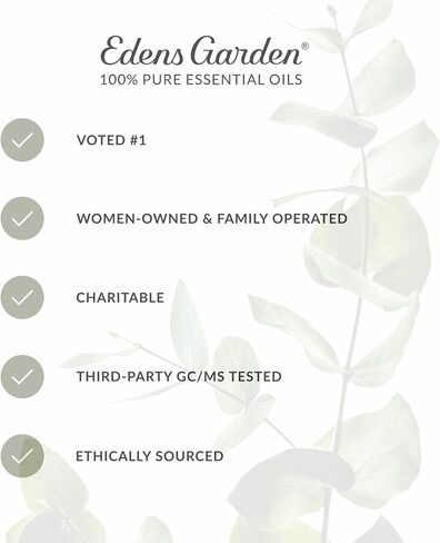 Edens Garden Top Essential Oils 6 Set – 100% Pure Therapeutic Grade, Undiluted: Lavender, Peppermint, Eucalyptus, Tea Tree, Lemongrass, Sweet Orange – Aromatherapy Oil for Diffusers, 10 ml/ 6 Pack in Saudi Arabia