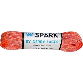 Derby Laces Orange Creamsicle Spark Shoelace for Shoes, Skates, Boots, Roller Derby, Hockey and Ice Skates