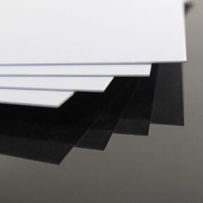 ABS0905 8pcs 0.5mm Thickness 200mm x 250mm White Sheets 9.84'' x 7.87'' x 0.02'' ABS Styrene Sheets for Model Train Layout New (0.5mm)