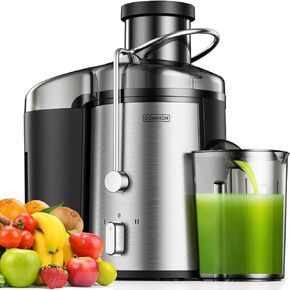 Juicer Machine, 600W Juicer with 3" Wide Mouth for Whole Fruits and Vegetables, Centrifugal Juice Extractor, Easy to Clean, Stainless Steel, BPA Free